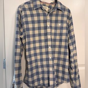 The Normal Brand Blue and Cream Plaid Shirt